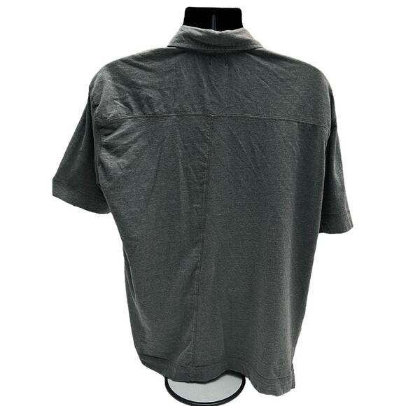 Calvin Klein Jeans Mens XXL Short Sleeve Button-Up Gray Shirt with dual pockets - Picture 2 of 8